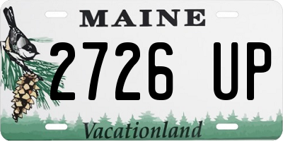 ME license plate 2726UP
