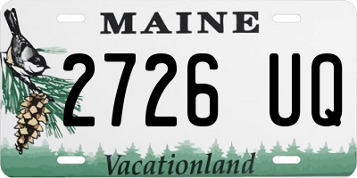 ME license plate 2726UQ