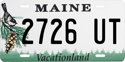 ME license plate 2726UT