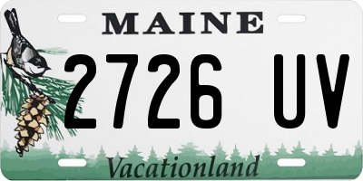 ME license plate 2726UV