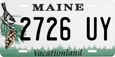 ME license plate 2726UY