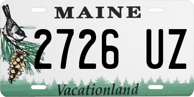 ME license plate 2726UZ