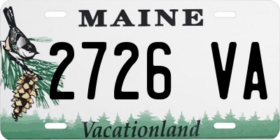 ME license plate 2726VA