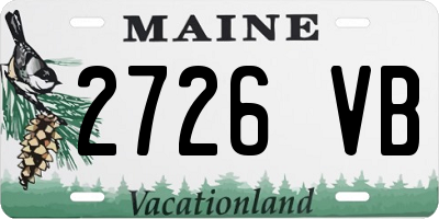 ME license plate 2726VB