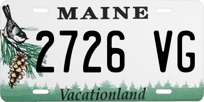 ME license plate 2726VG