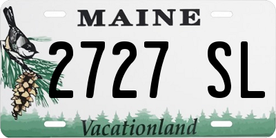 ME license plate 2727SL