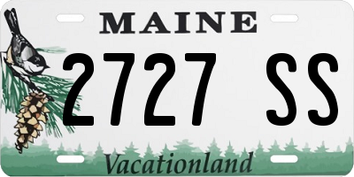 ME license plate 2727SS