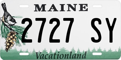 ME license plate 2727SY