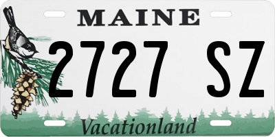 ME license plate 2727SZ