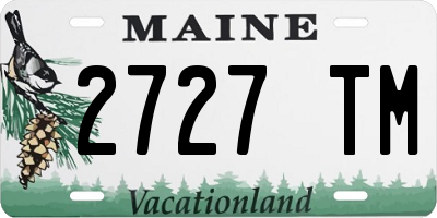 ME license plate 2727TM
