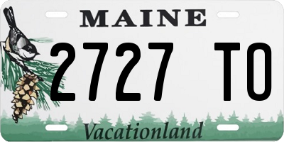 ME license plate 2727TO