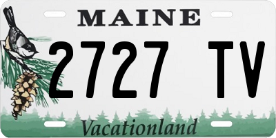 ME license plate 2727TV