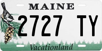 ME license plate 2727TY
