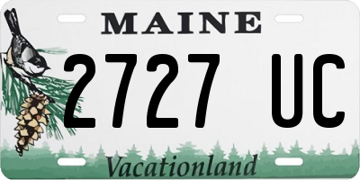 ME license plate 2727UC