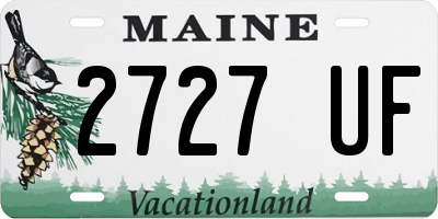 ME license plate 2727UF
