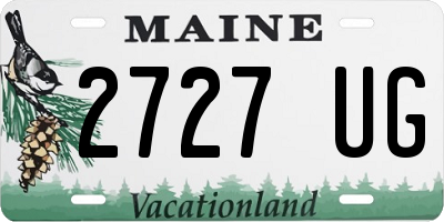 ME license plate 2727UG