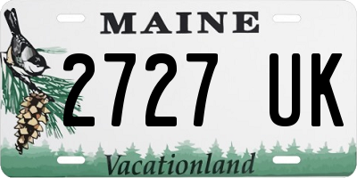 ME license plate 2727UK