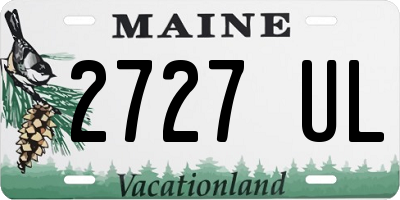 ME license plate 2727UL