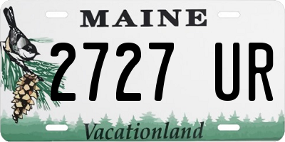 ME license plate 2727UR