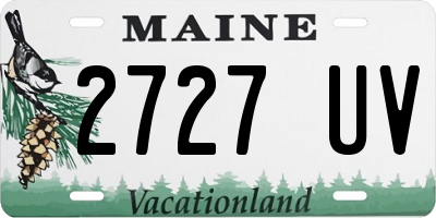 ME license plate 2727UV