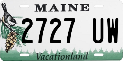 ME license plate 2727UW