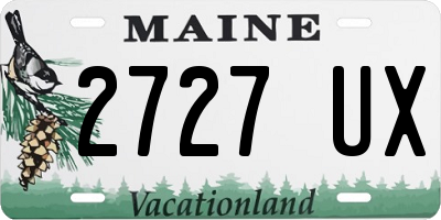 ME license plate 2727UX