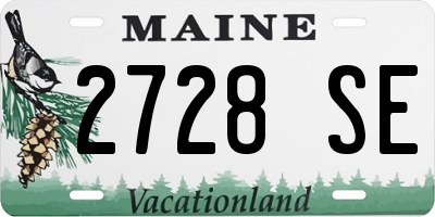 ME license plate 2728SE