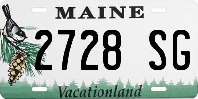 ME license plate 2728SG