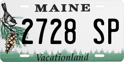 ME license plate 2728SP