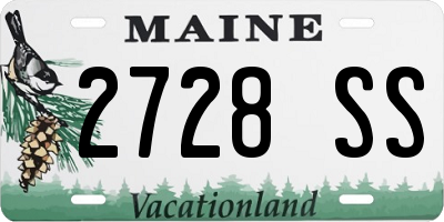 ME license plate 2728SS