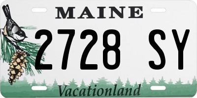 ME license plate 2728SY