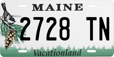 ME license plate 2728TN