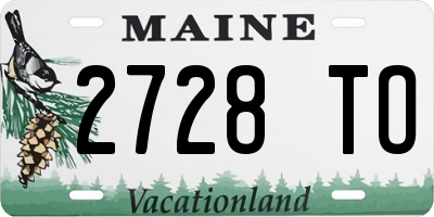 ME license plate 2728TO