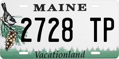 ME license plate 2728TP
