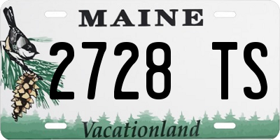 ME license plate 2728TS