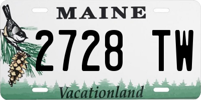 ME license plate 2728TW