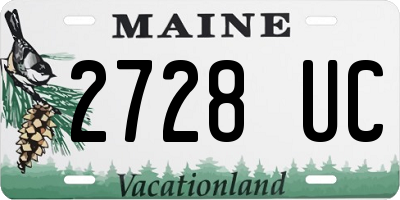 ME license plate 2728UC