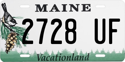 ME license plate 2728UF
