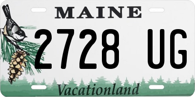 ME license plate 2728UG