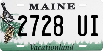 ME license plate 2728UI