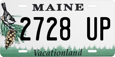 ME license plate 2728UP