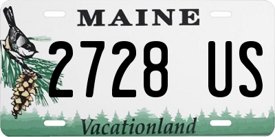 ME license plate 2728US