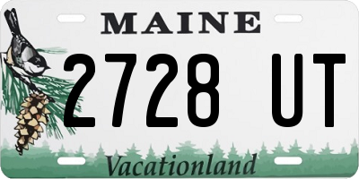 ME license plate 2728UT