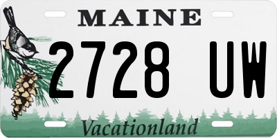 ME license plate 2728UW