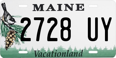 ME license plate 2728UY