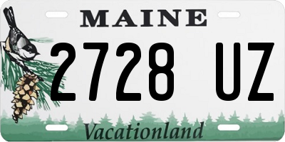 ME license plate 2728UZ