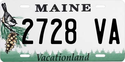 ME license plate 2728VA