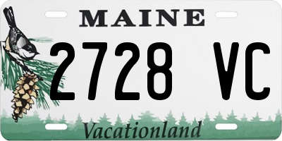 ME license plate 2728VC