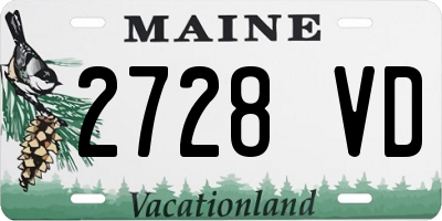 ME license plate 2728VD