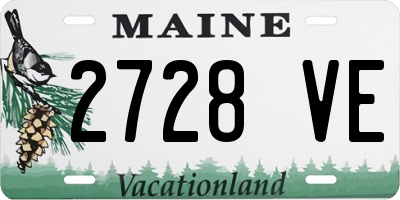 ME license plate 2728VE